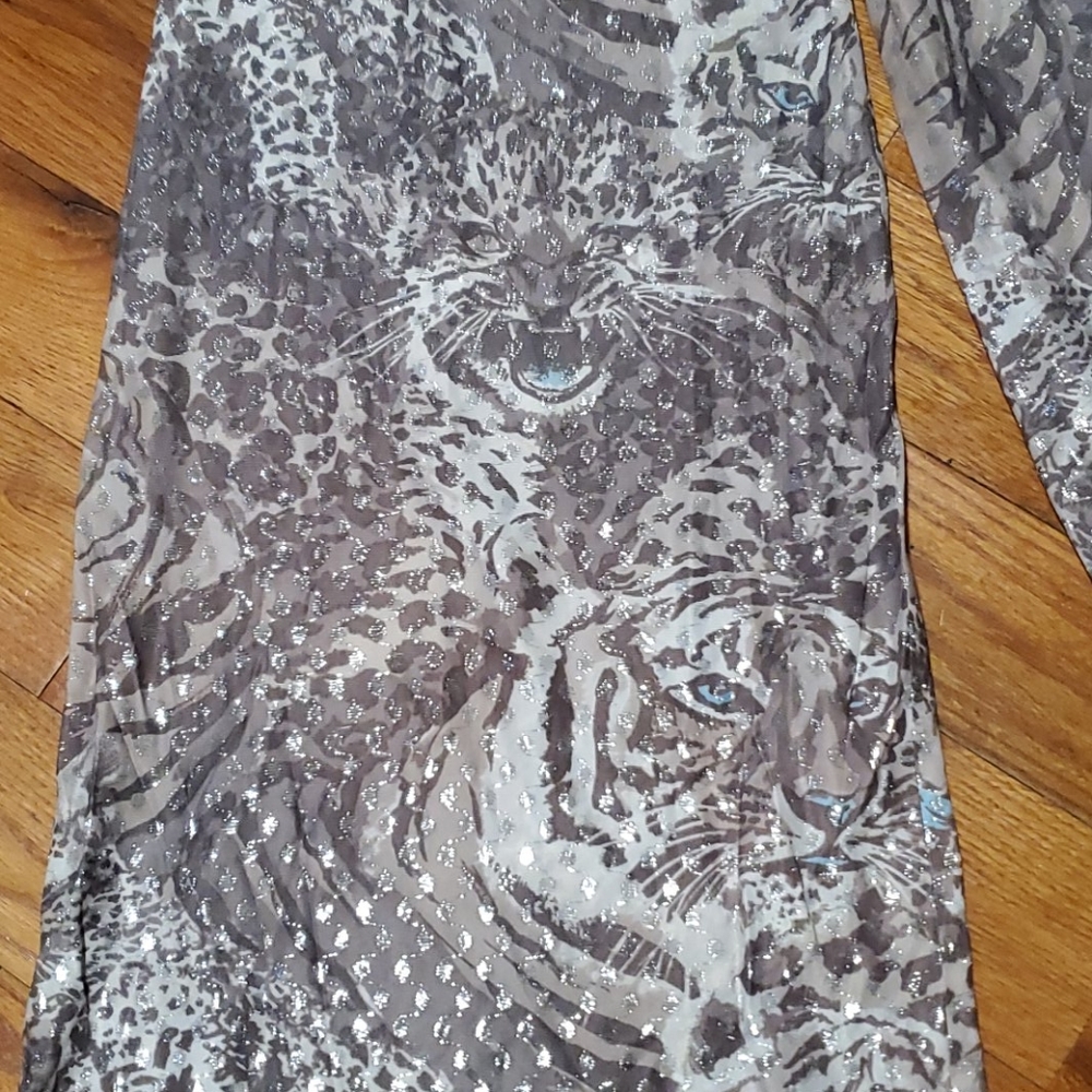 🐅 Vintage Shimmering Tiger Leopard Wide leg pants - Picture 4 of 10